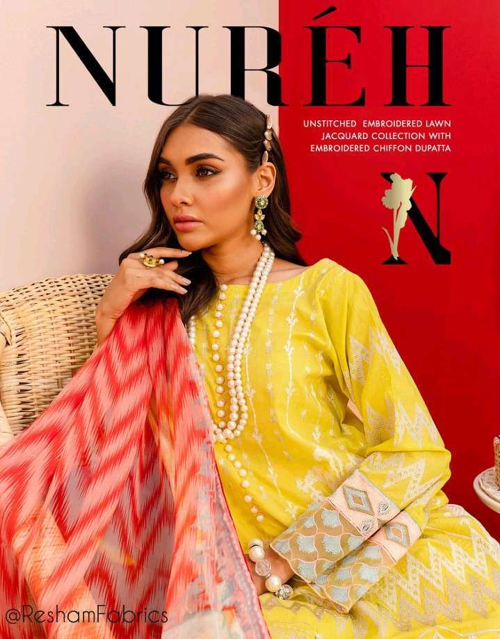 Nureh by Riaz Arts Embroidered Lawn Jacquard Collection 2020